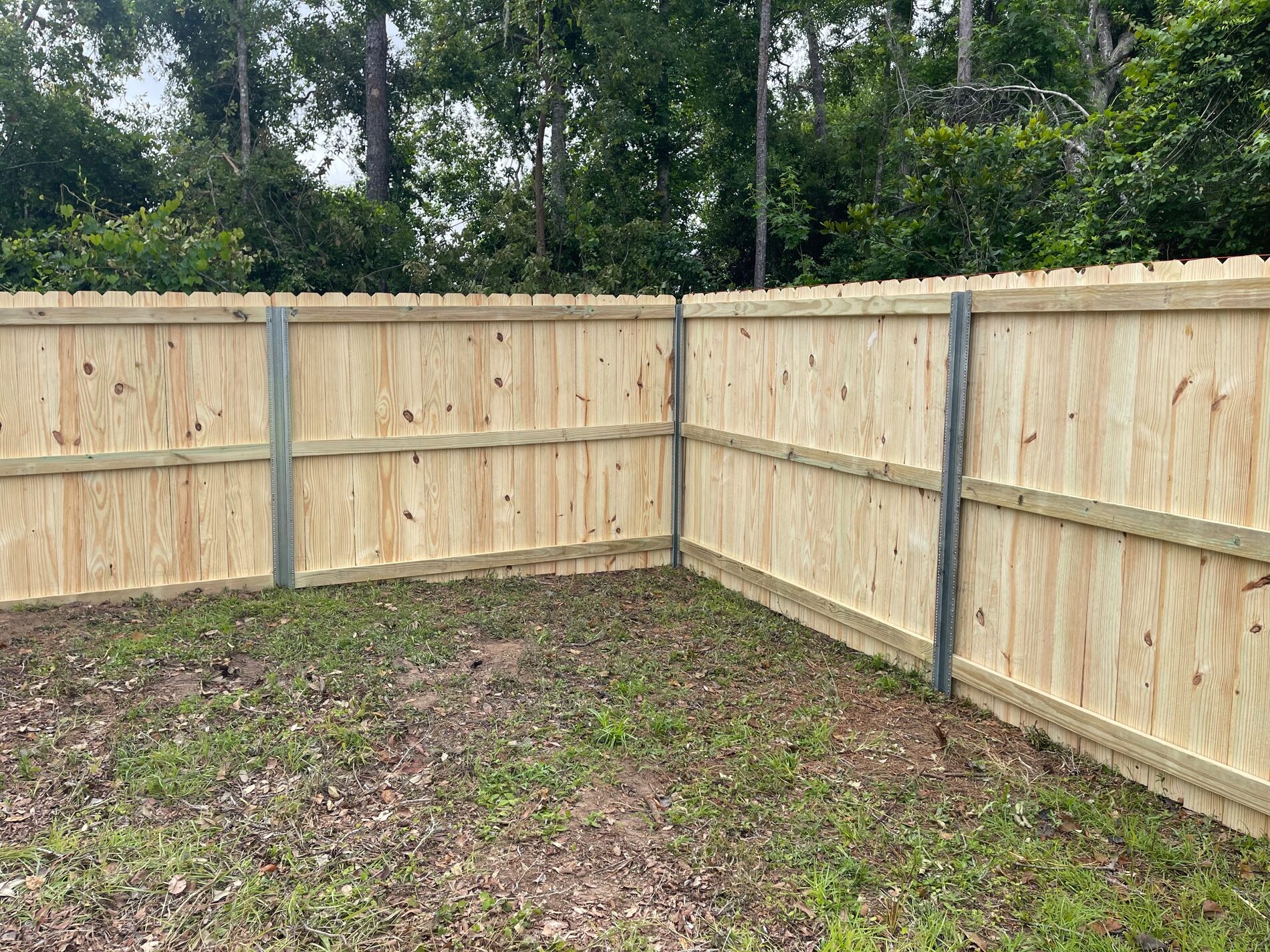 Privacy fence with clean lines